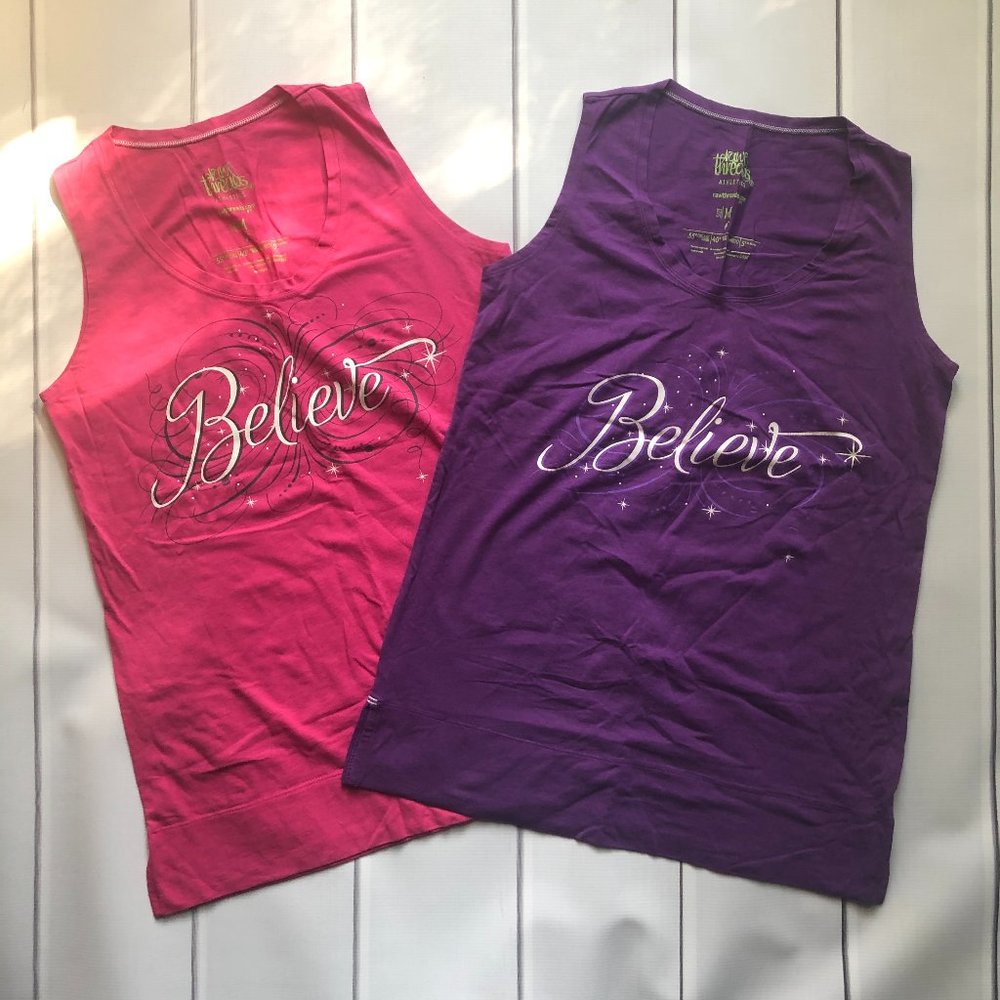 LOT of 2 Raw Threads Disney Believe Tank Tops